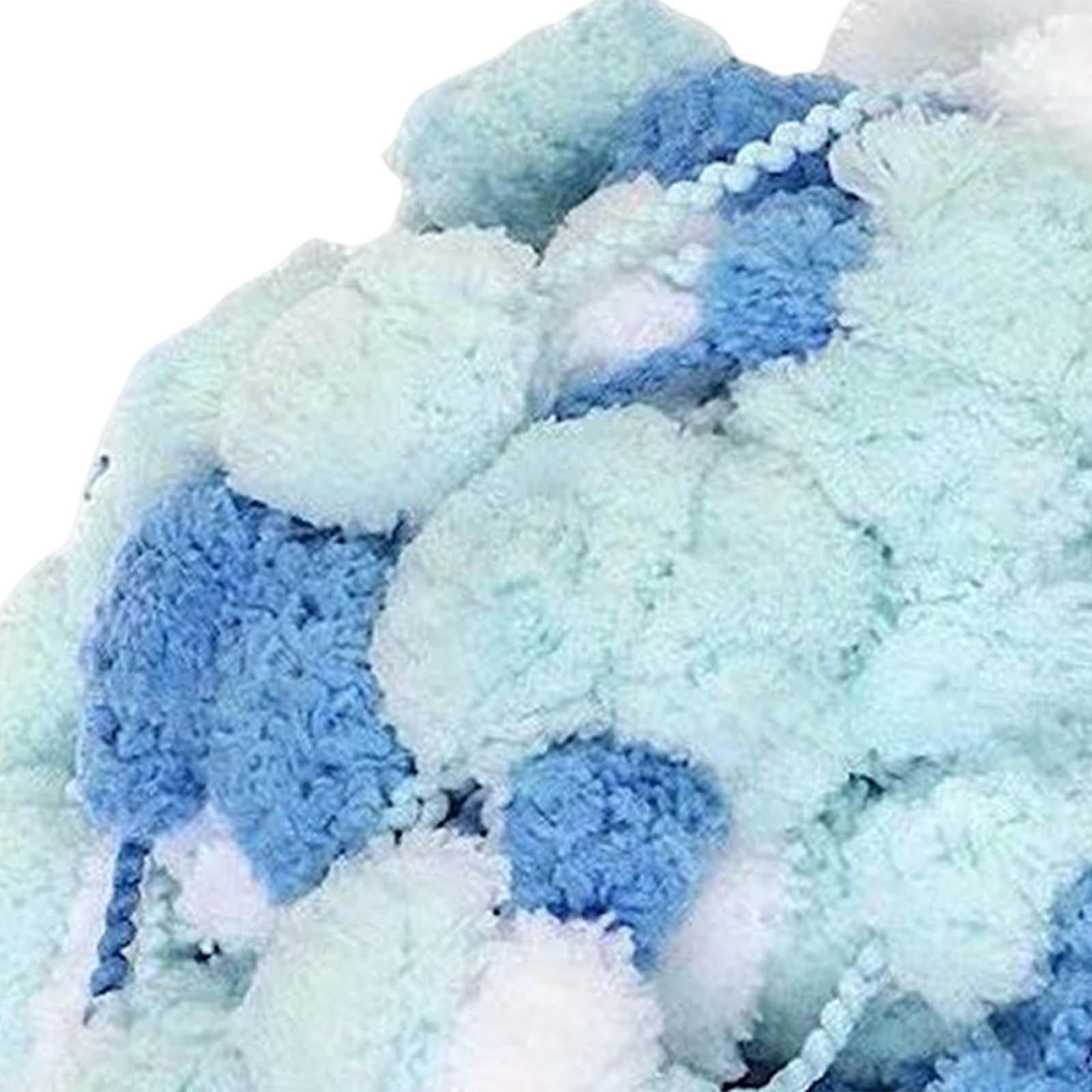 Pom Chunky Yarn Arm Knitting Pillow Blanket Rug Making Hand Knit Garland