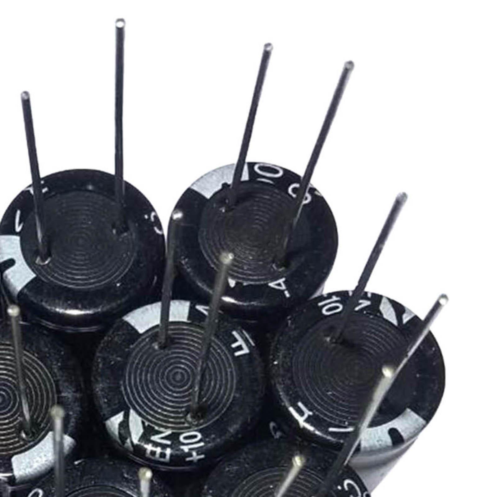 10 Pieces Electrolytic Capacitors, Radial Long Leads Electronic Component Set