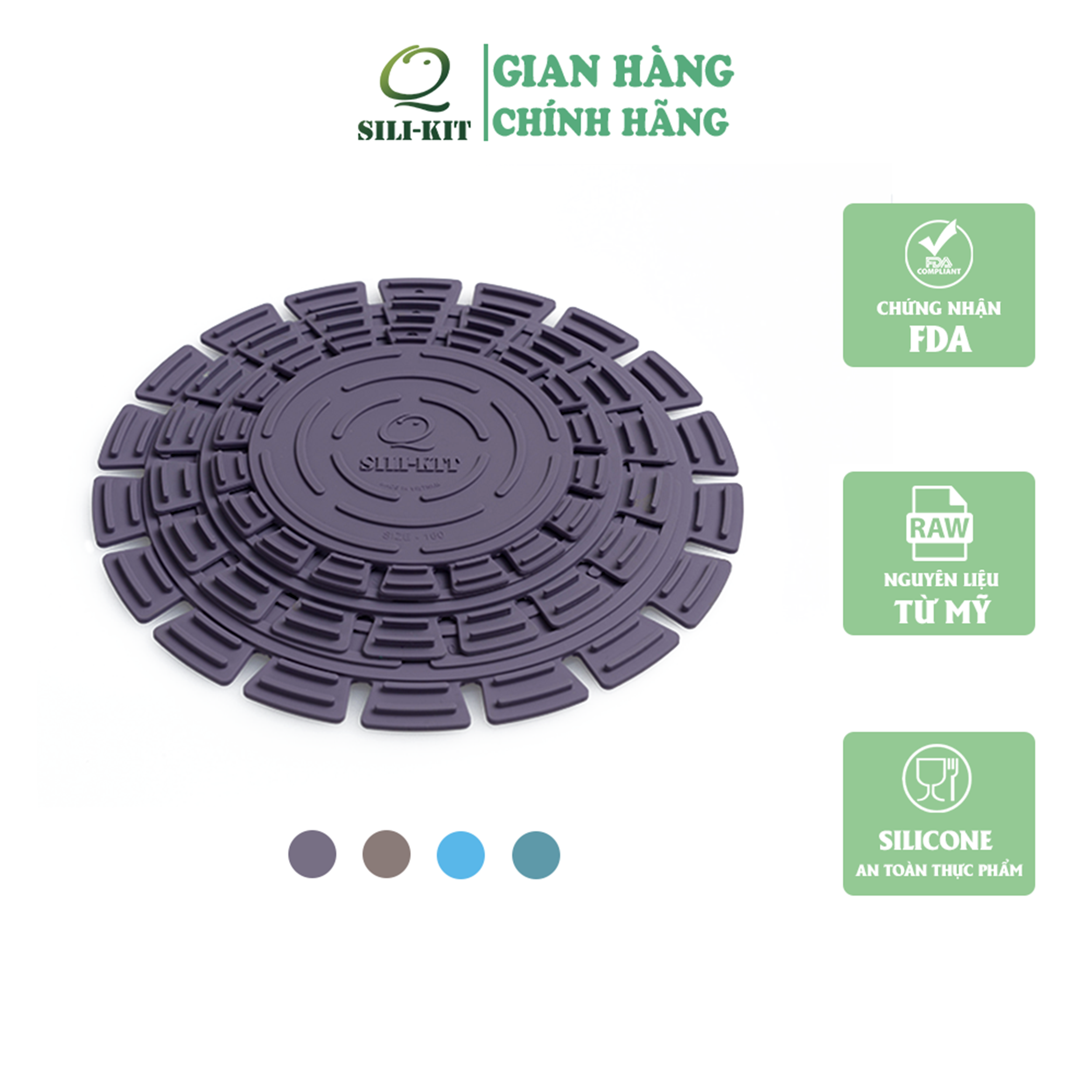 Bộ tấm lót nồi chảo đa năng bằng silicon, lót chống xước mặt kính bếp từ