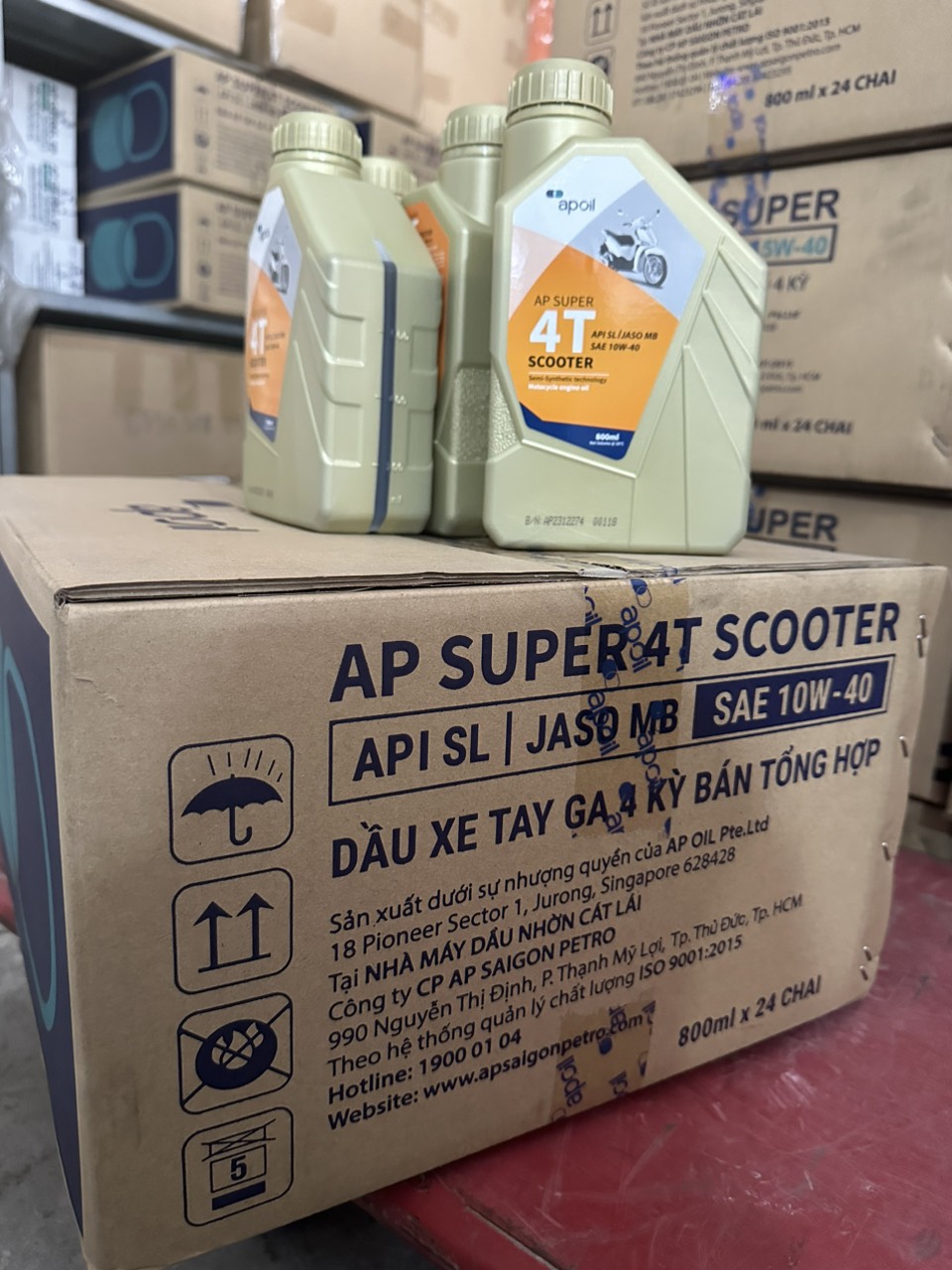 Dầu nhớt xe tay ga giá sỉ cho tiệm sửa xe, rửa xe AP OIL- AP Super 4T Scooter 10W40 [giá sỉ][giao nhanh][toàn quốc