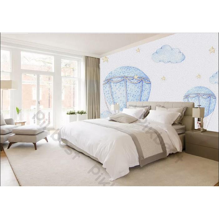 Trang trí phòng em bé giấc mơ của em quả cầu bay, Tranh dán tường 3d hiện đại (tích hợp sẵn keo) MS925595
