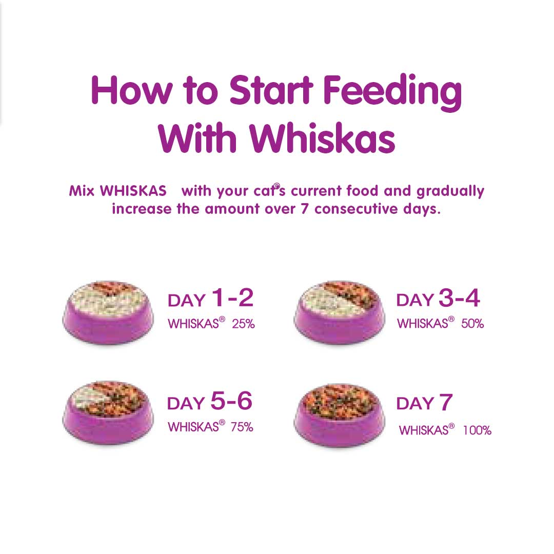 WHISKAS Thức ăn cho mèo lớn dạng sốt vị cá saba nướng 80g (12 gói)