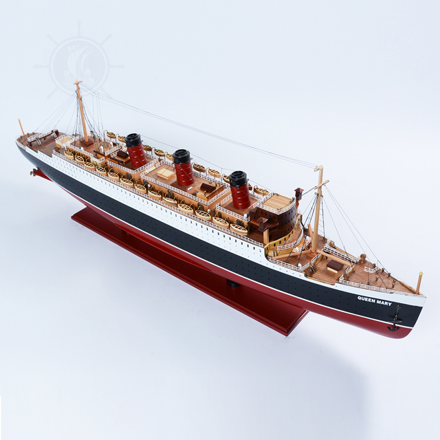 Du Thuyền Queen Mary 2 Bằng Gỗ Dùng Để Trưng Bày Trang Trí Dài 100 Cm