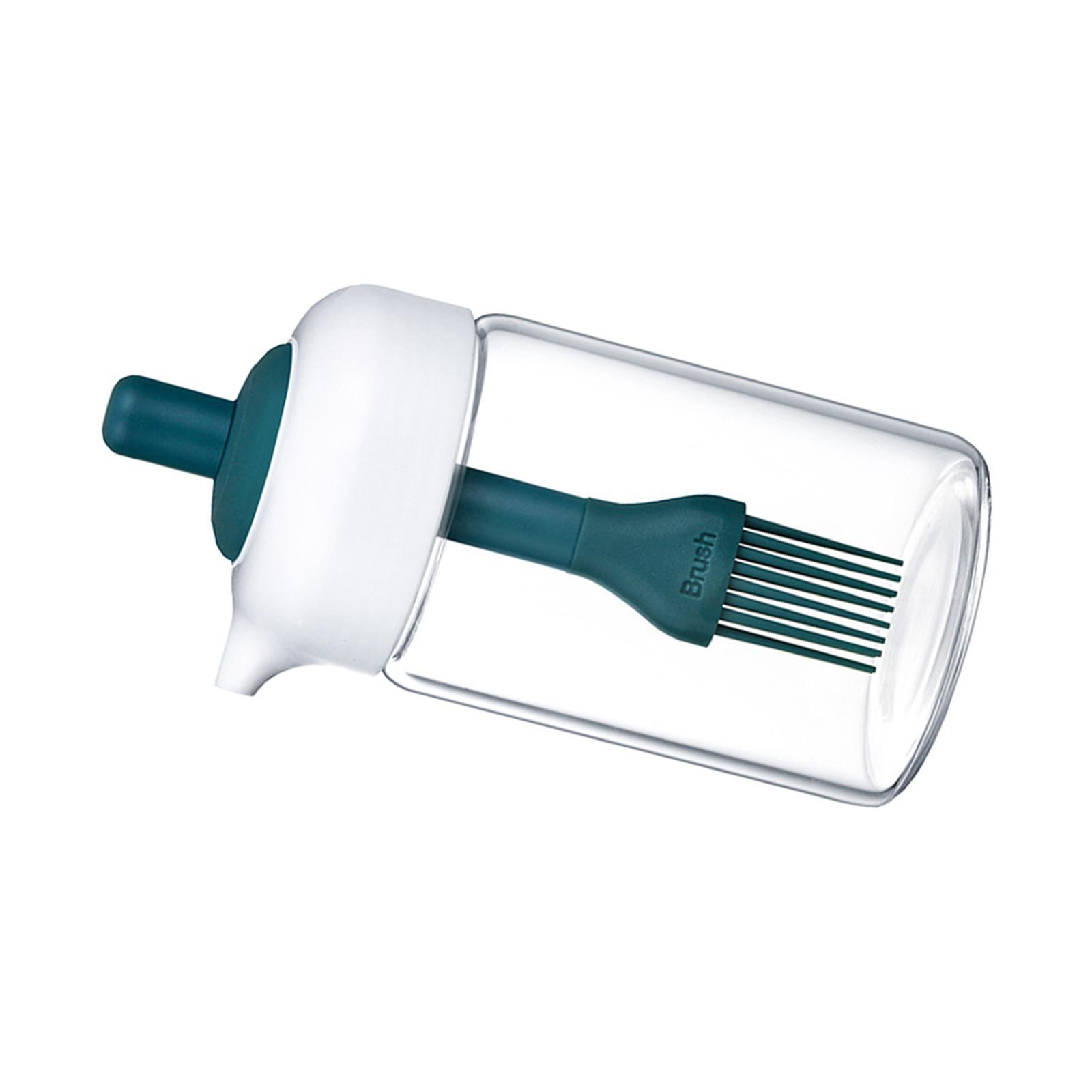 2Pcs Oil Bottle Oil Dispenser with Silicone Brush 230ml Leakproof