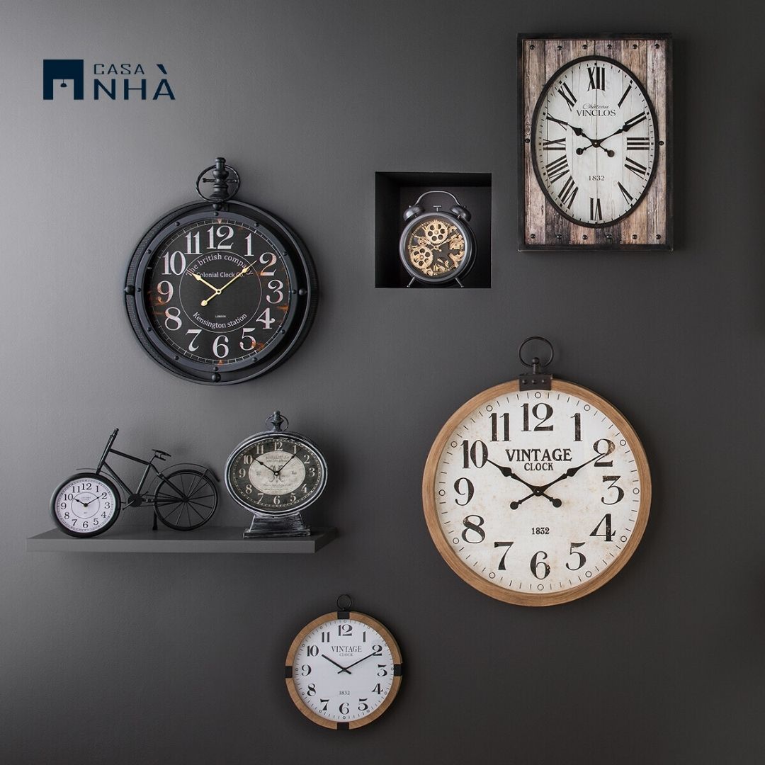 Đồng hồ để bàn phong cách Industrialist MECA CLOCK