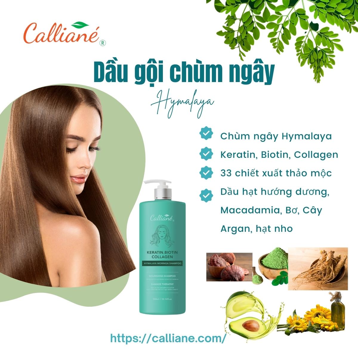 Dầu Gội Chùm Ngây, Keratin, Biotin, Collagen Calliané Hymalaya