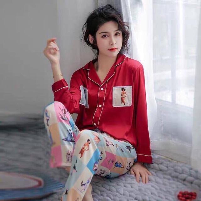 BỘ SAU SINH THỜI TRANG MẶC NHÀ Dài tay