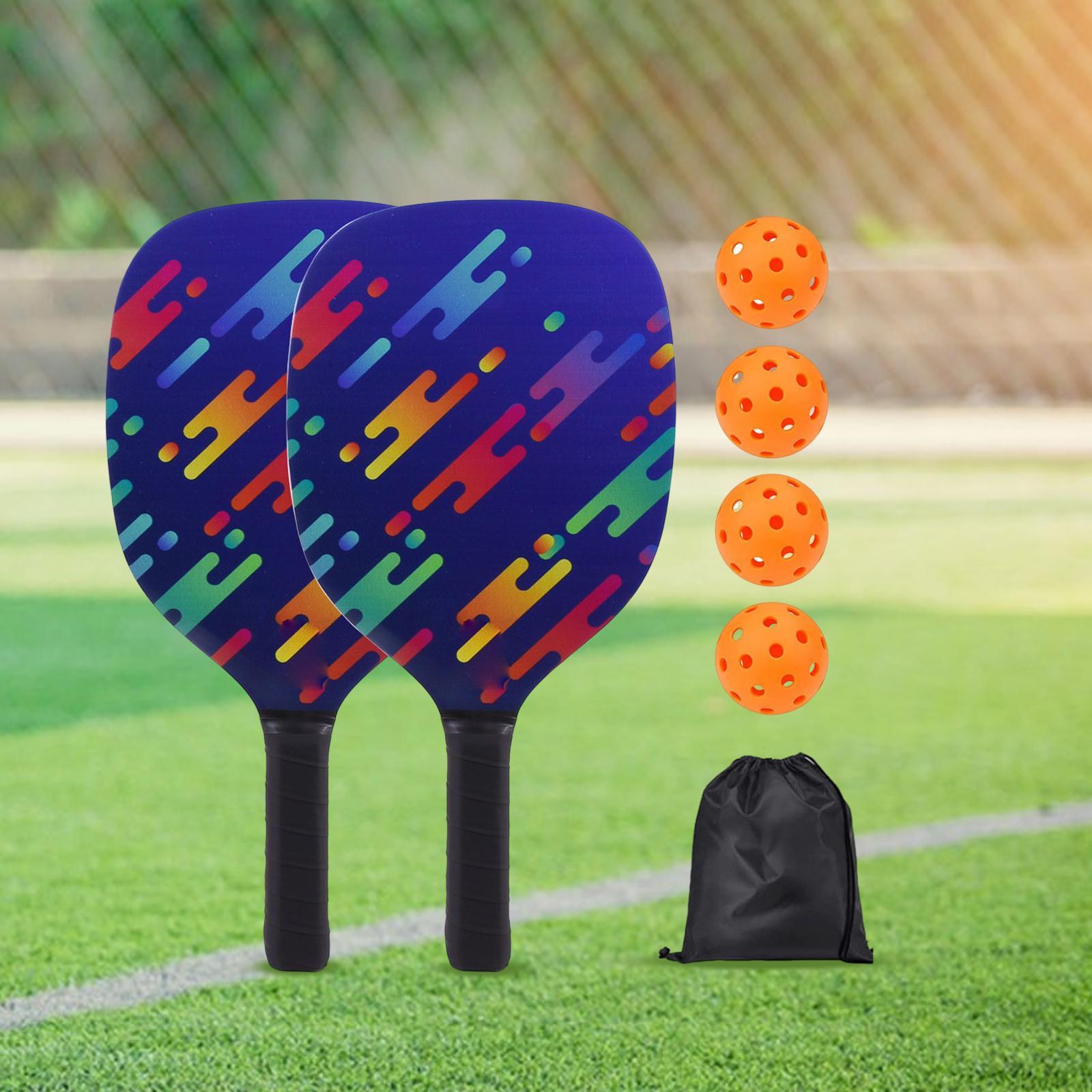 Pickleball Paddles Set of 2 Rackets Carrying Bag 4 Pickleballs for Women Indoor Sports