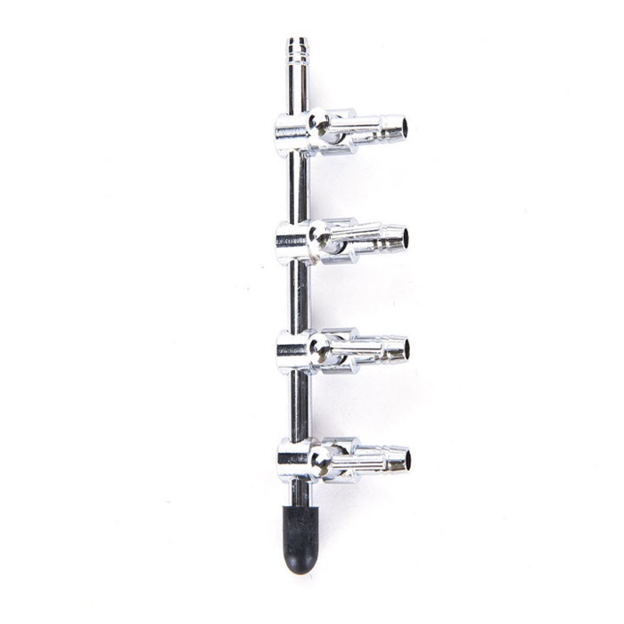 Van khóa chia 4 khí CO2,ô xy inox cho bể thủy sinh, cá cảnh