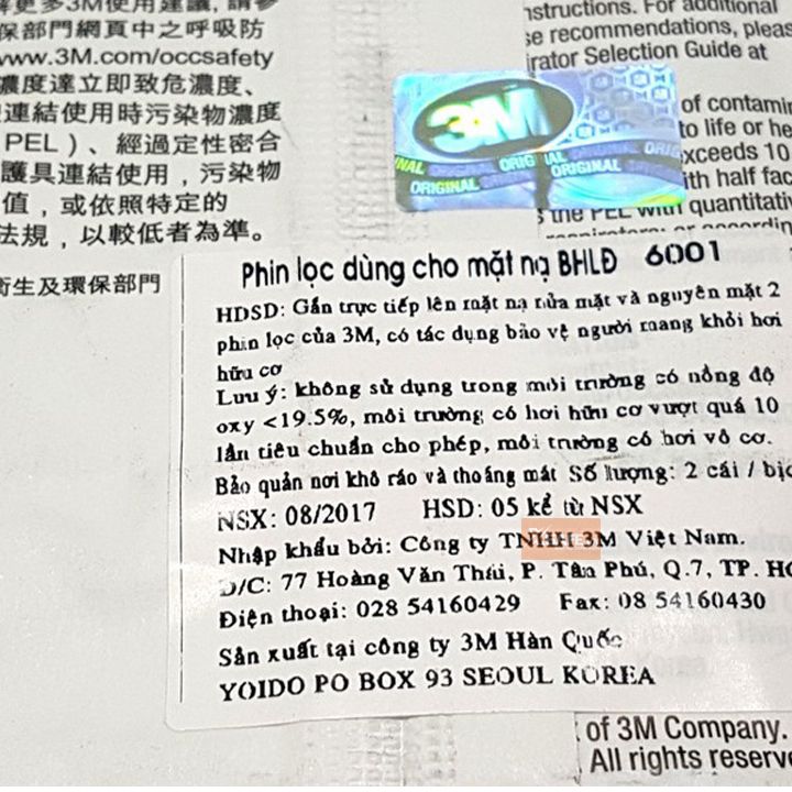 Bộ mặt nạ phòng độc 3M 7502 7 món - Mặt nạ chống độc - chống bụi - Mặt nạ phun sơn chống hóa chất