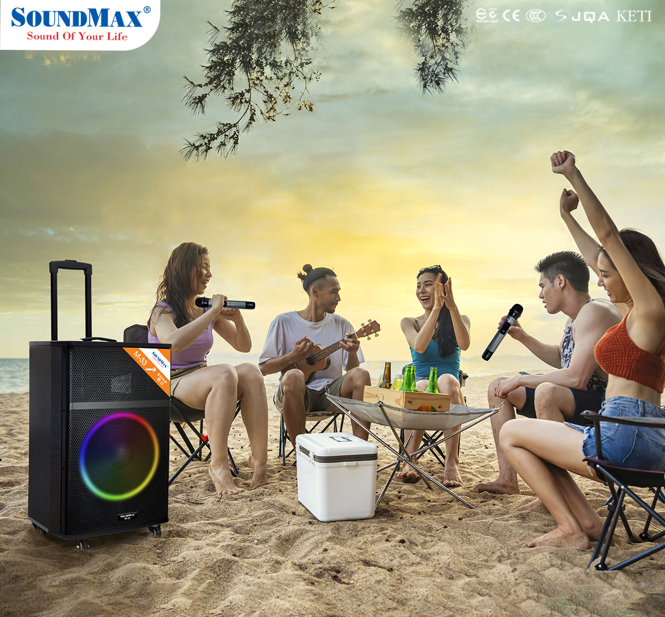 Loa Kéo Di Động Soundmax M-33 - Hàng Chính Hãng - Bảo hành 12 tháng