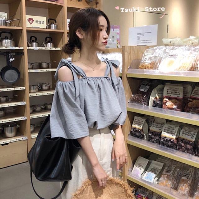 Áo trễ vai hai dây ulzzang