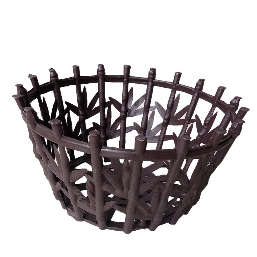 Bộ 10 chậu trồng lan lá tre trắng hoặc nâu size 22cm x 14cm