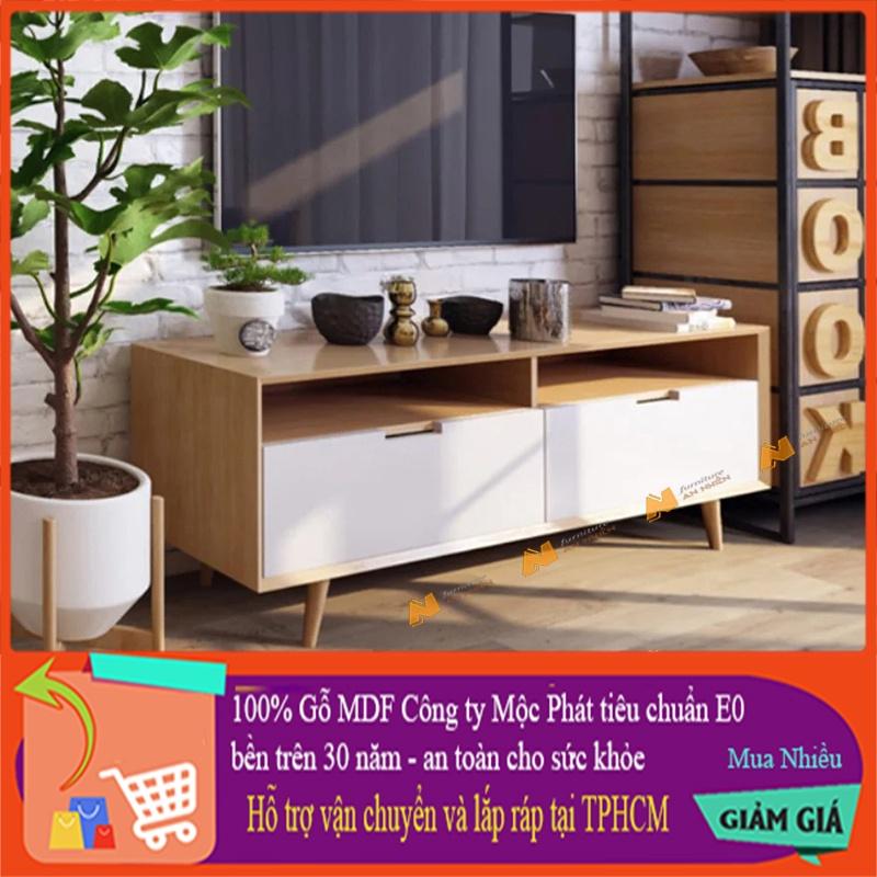 Made in VN Kệ tivi nhỏ gọn bằng gỗ mdf 17mm công ty Mộc Phát độ bền trên 30 năm cho gia đình AN059