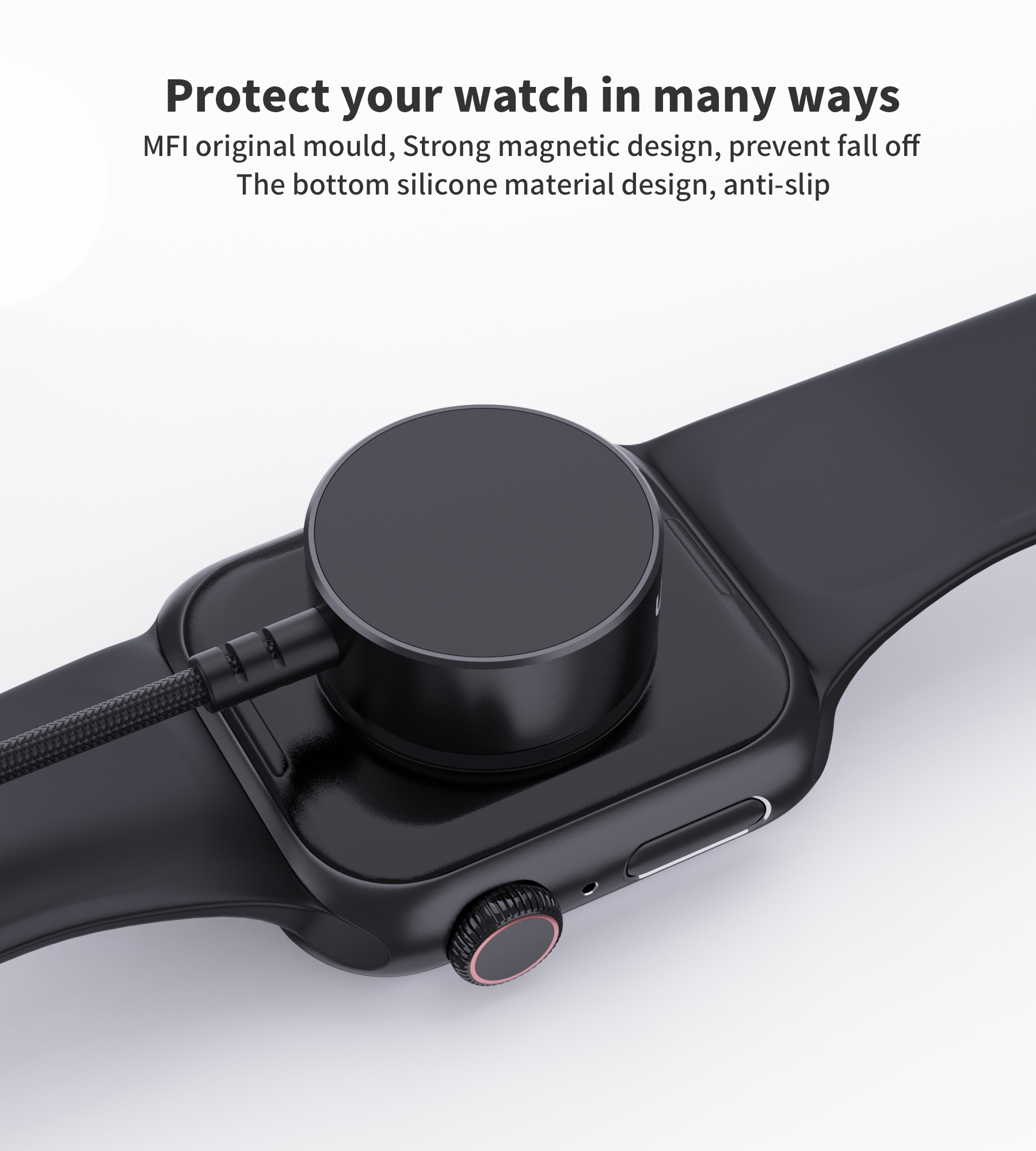 Cáp sạc Choetech T319 nhanh Ap-ple Watch Magnetic Type C có chứng nhận MFI (hàng chính hãng)