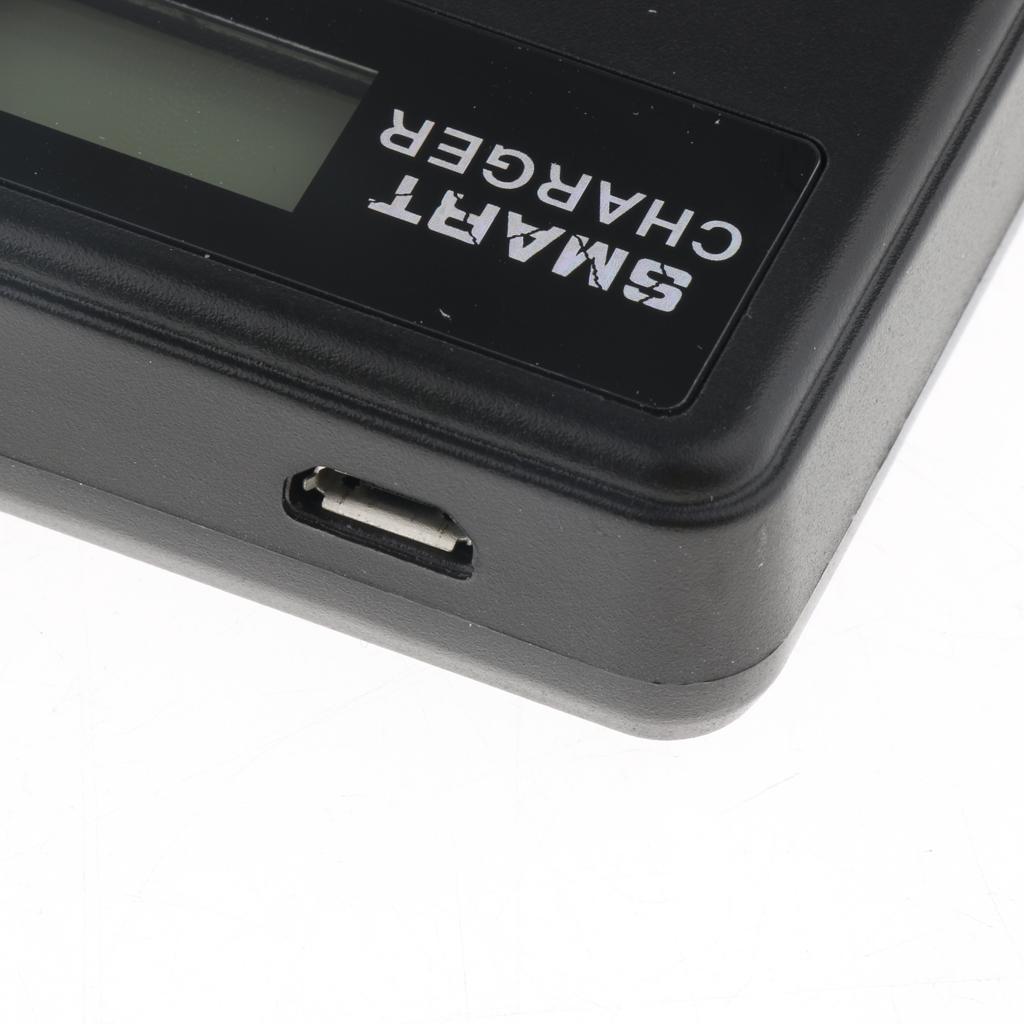 Dual Slots 2-Channel Battery Charger with Charging Cord for GoPro Hero 5 6 AHDBT-501