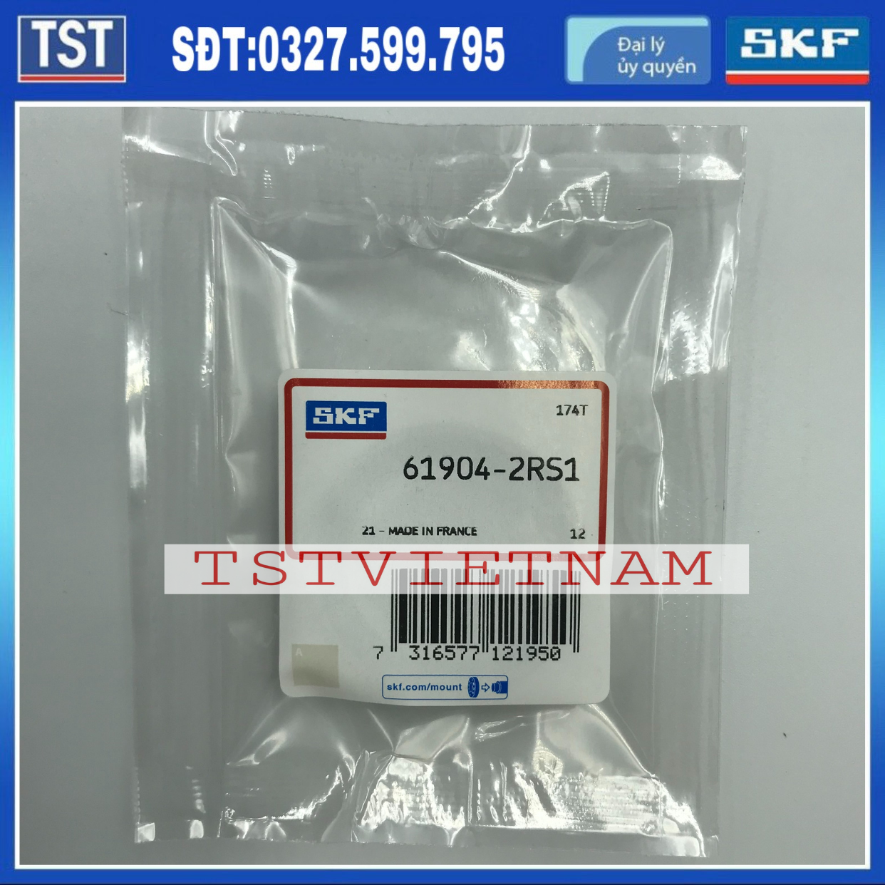 Vòng bi bạc đạn SKF 61904-2RS1