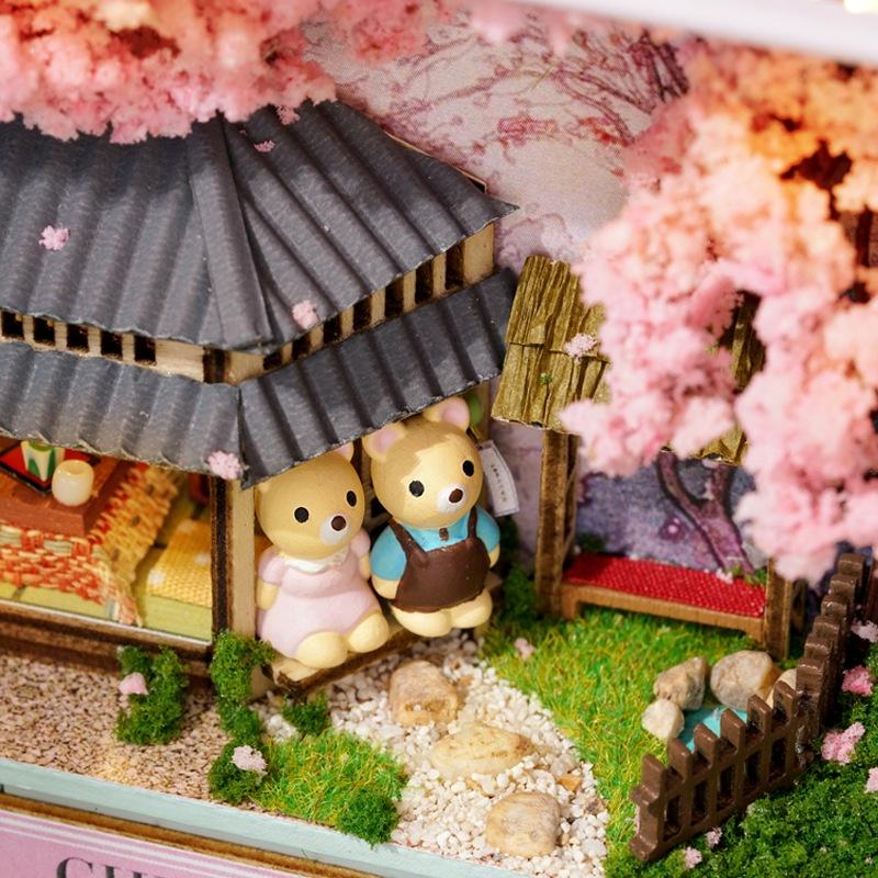 Nhà búp bê tự làm Doll House_ mô hình CHERRY BLOSSOMS+ KEO