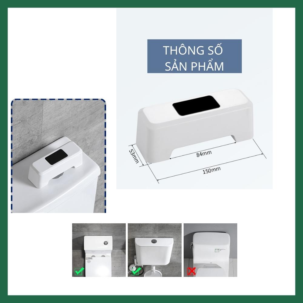 Bộ xả gạt bồn cầu chức năng cảm biến tự động, không cần dùng tay tiếp xúc van xả nước bồn cầu giúp hạn chế loại bỏ vi khuẩn khi sử dụng