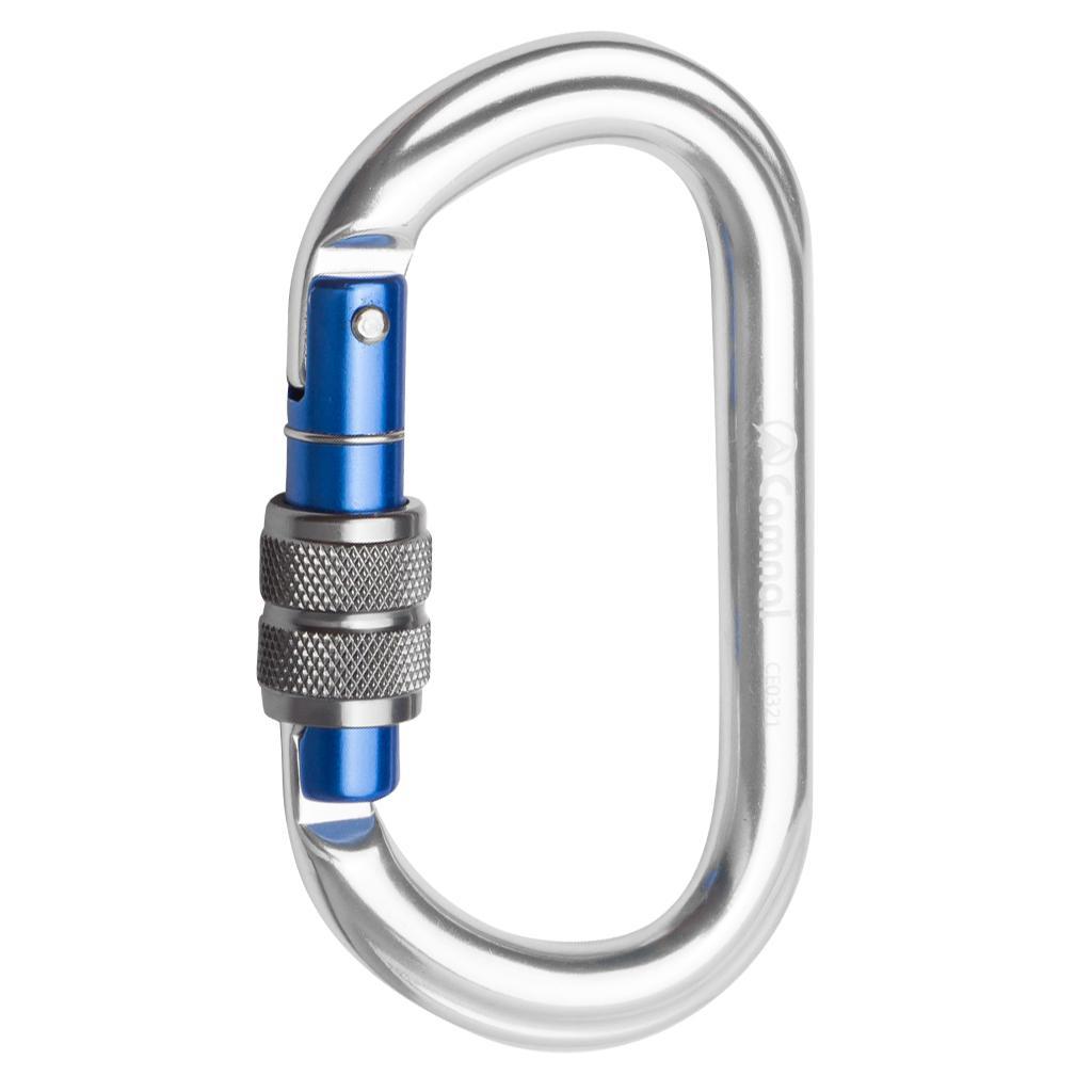 5 Pieces 25KN Aluminum Climbing Carabiner Screwgate D Type