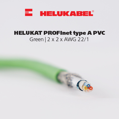Dây cáp mạng Ethernet HELUKAT PROFInet type A PVC | Green | 2 x 2 x AWG 22/1