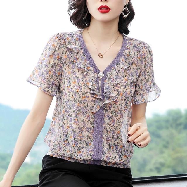 Áo hoa bo thun cao cấp BT46-0820