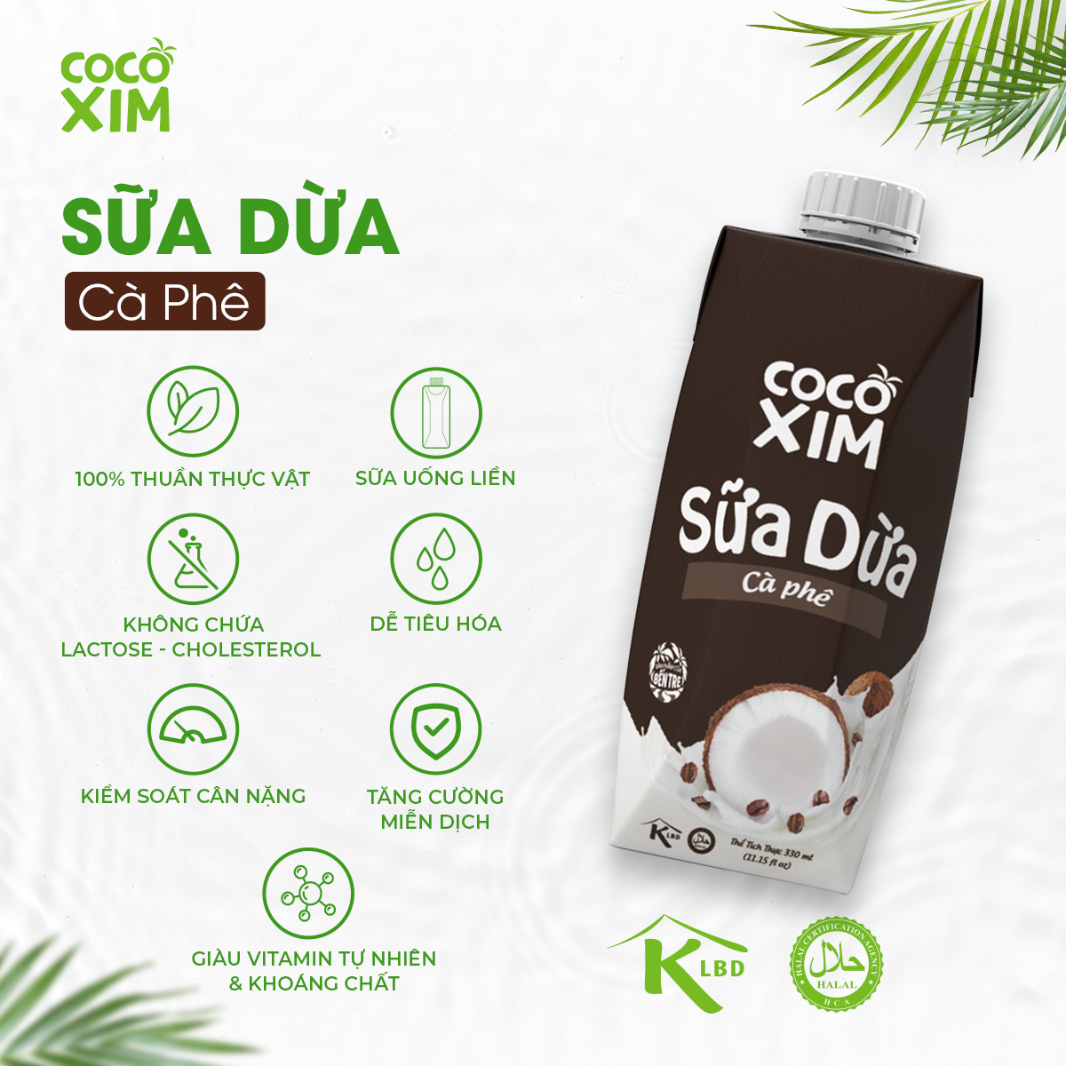 Combo 6 Hộp Sữa Dừa Cocoxim Coffee 330ml/Hộp