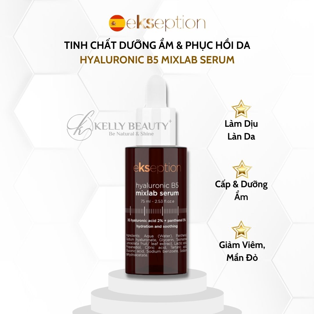 Tinh Chất Dưỡng Ẩm, Phục Hồi Da ekseption Hyaluronic B5 Mixlab Serum | Kelly Beauty