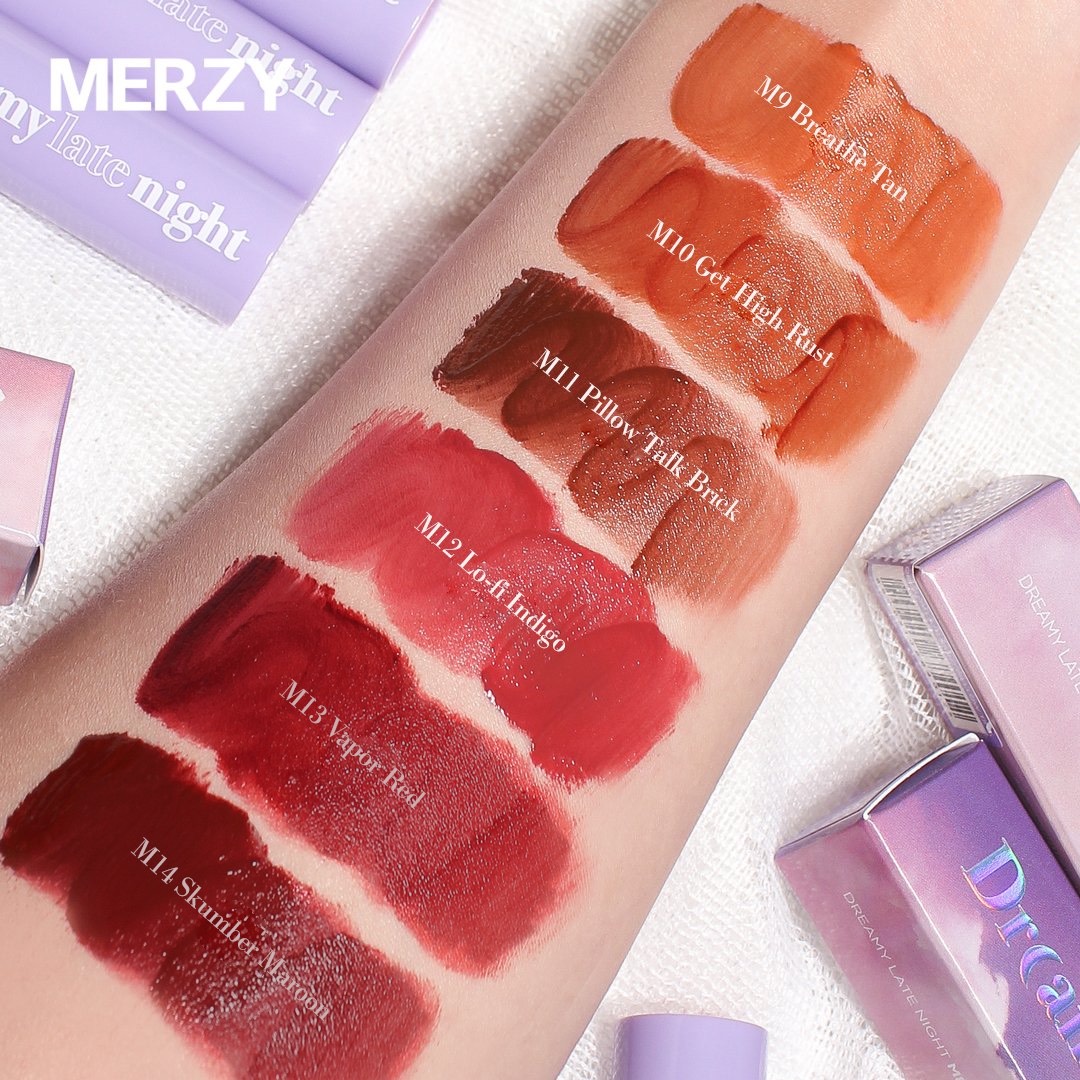 Set 6 Son Kem Lì Merzy Dreamy Late Night Mellow Tint 4g/thỏi