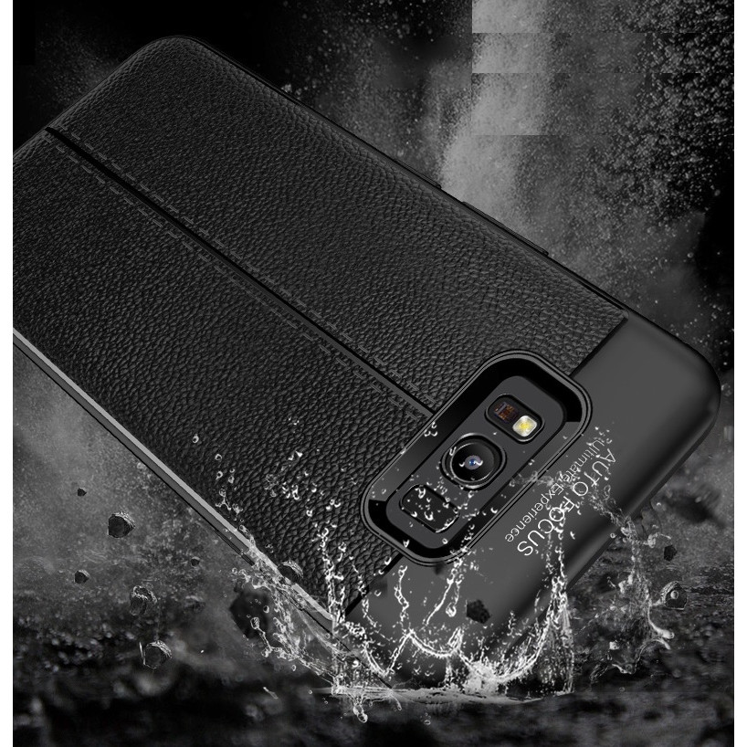 Ốp lưng silicon dẻo giả da Auto Focus cao cấp dành cho Samsung S8 - Hàng chính hãng