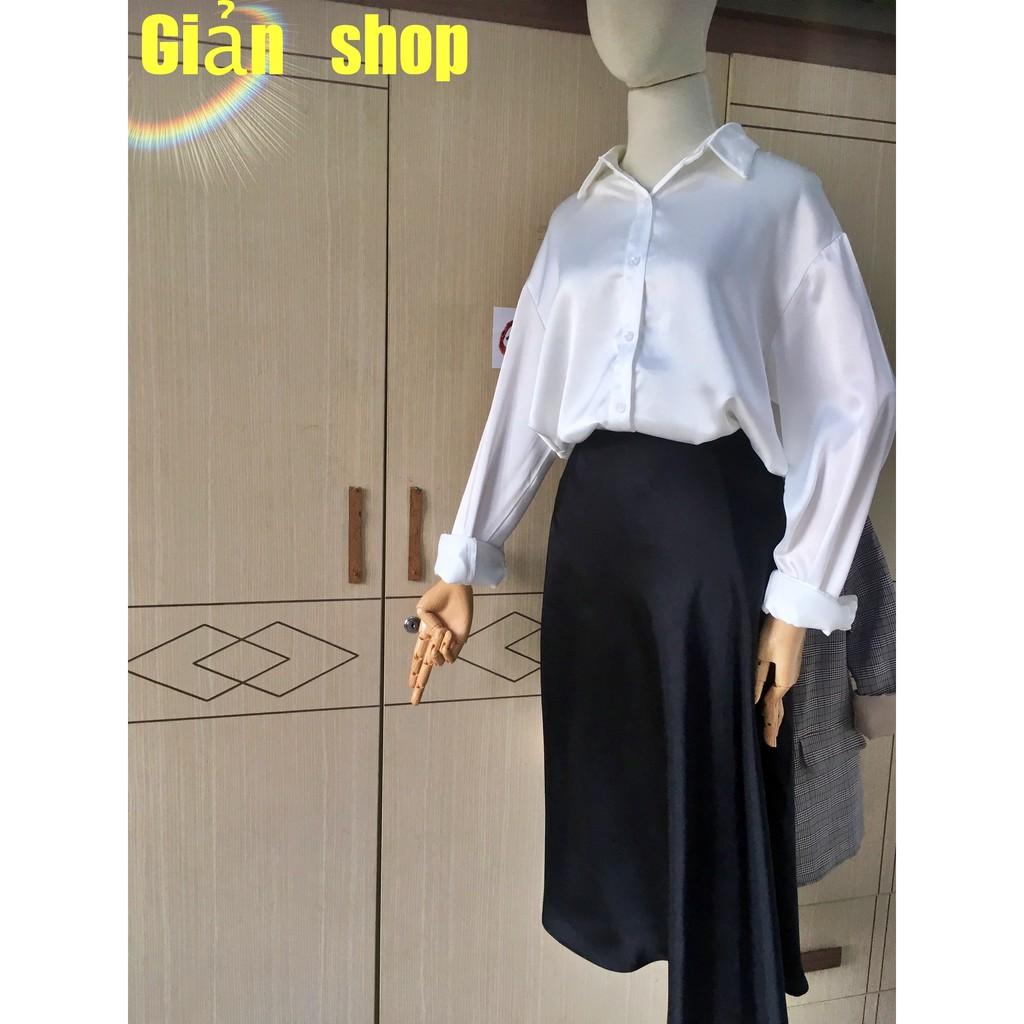 ÁO SƠ MI LỤA FORM RỘNG CÀI NÚT