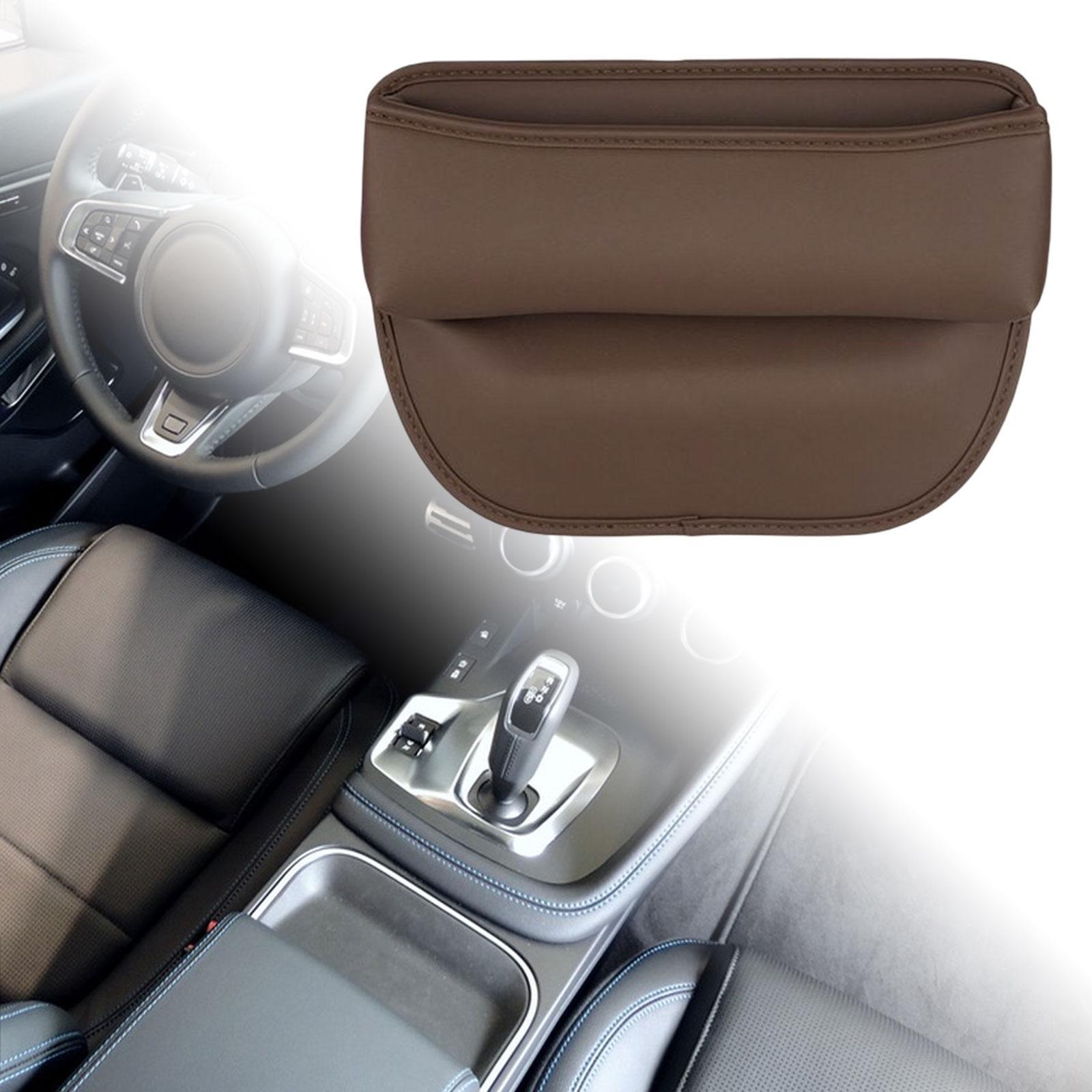 Pu leather car console side seat filler Chestnut Brown