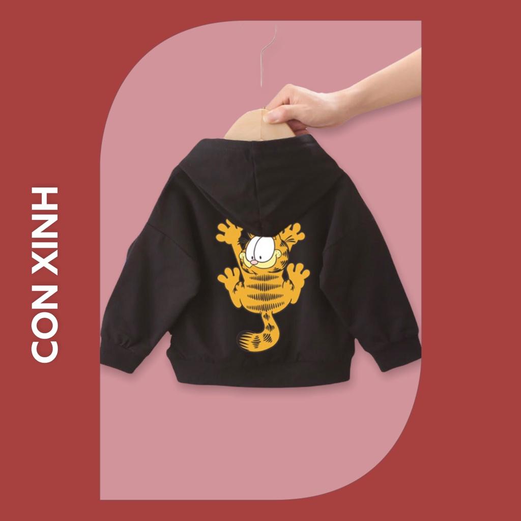 Áo hoodie unisex CON XINH nỉ form rộng nam nữ in hình mèo Masupilami,thời trang mùa đông cho trẻ em từ 4 đến 10 tuổi