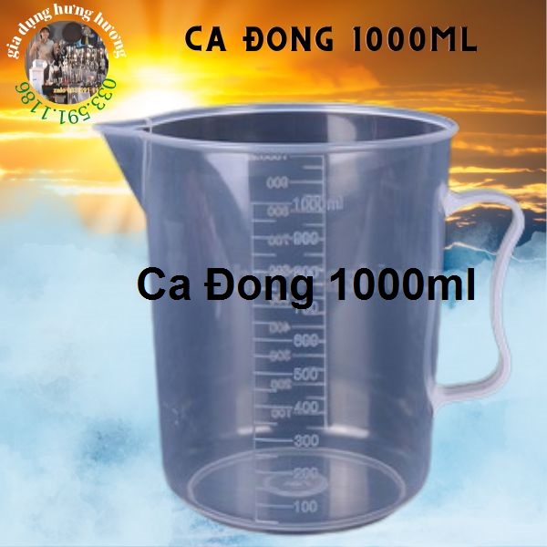 ca, ly đong có vạch chia định lượng 1000ml, dụng cụ pha chế