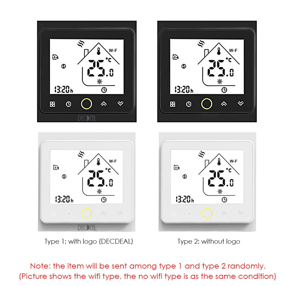 Bộ điều khiển nhiệt độ thông minh Wi-Fi Thermostat với Màn hình cảm ứng hiển thị với đèn đen, dễ đọc
