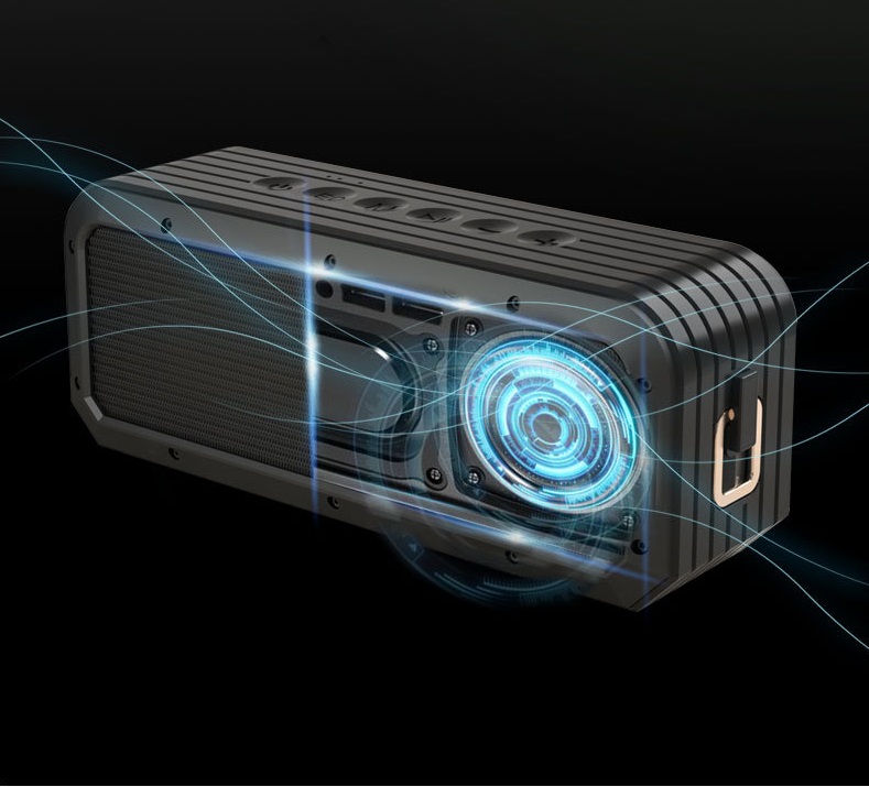 Loa Bluetooth 40W công suất lớn Super Bass chống nước IPX7 pin 6600MAH sạc nhanh Type C công nghệ AI Hàng Chính Hãng PKCB06