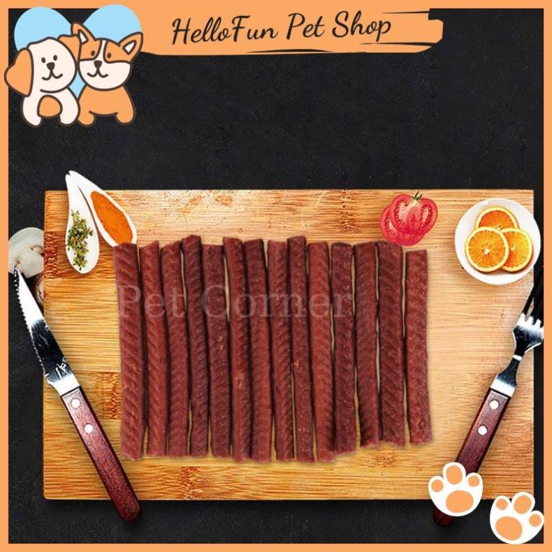 Thịt bò cao cấp Hello Joy thơm ngon, bổ sung canxi cho chó - Bánh thưởng cho chó, đồ ăn vặt cho thú cưng