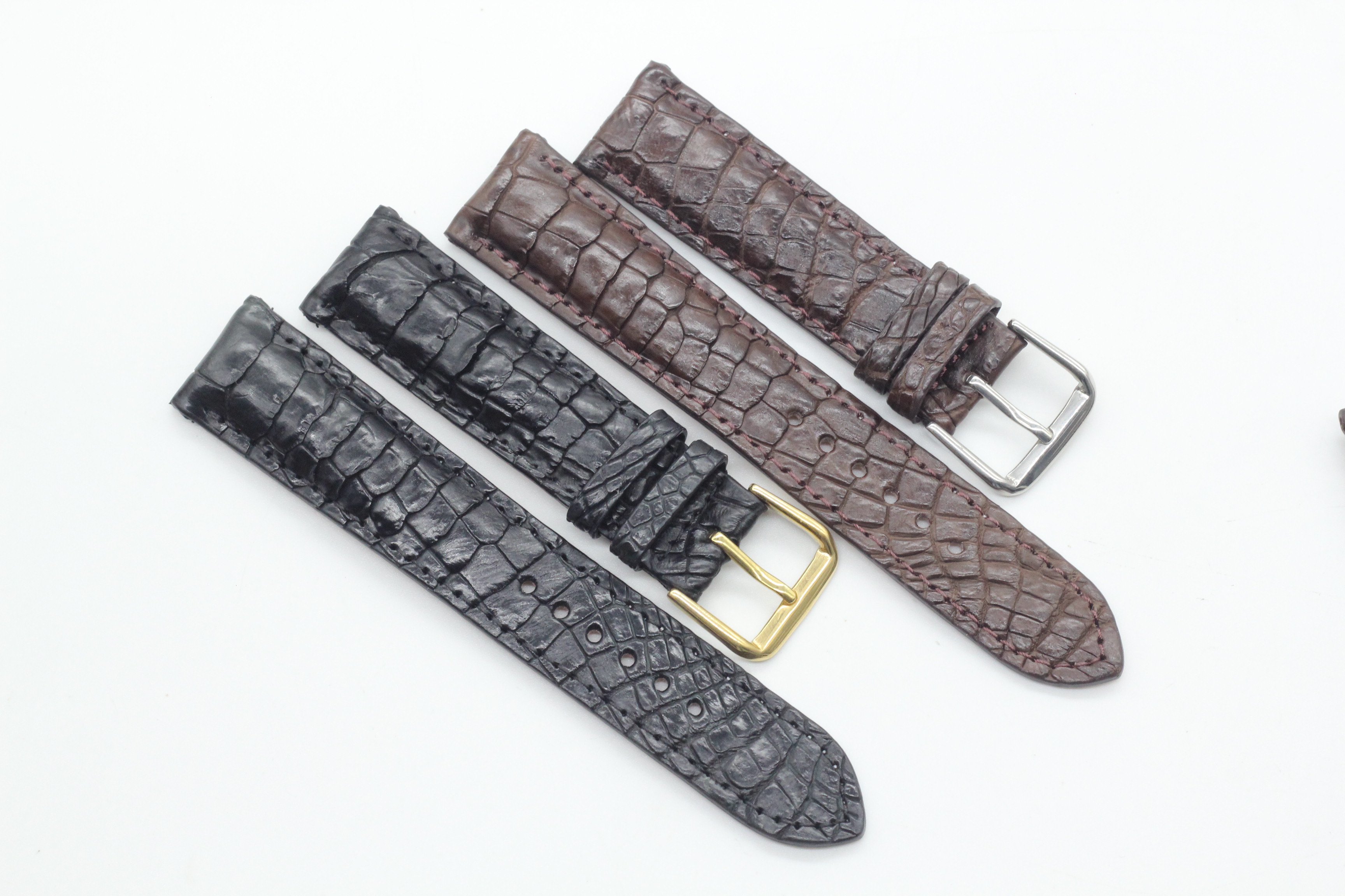 Dây Đồng Hồ Gai Chân Cá Sấu Songhan Leather,Dây Da Đồng Hồ Cá Sấu Size 22mm,20mm Gắn Chốt Thông MInh+ Khóa Kim,Bảo Hành 6 Tháng