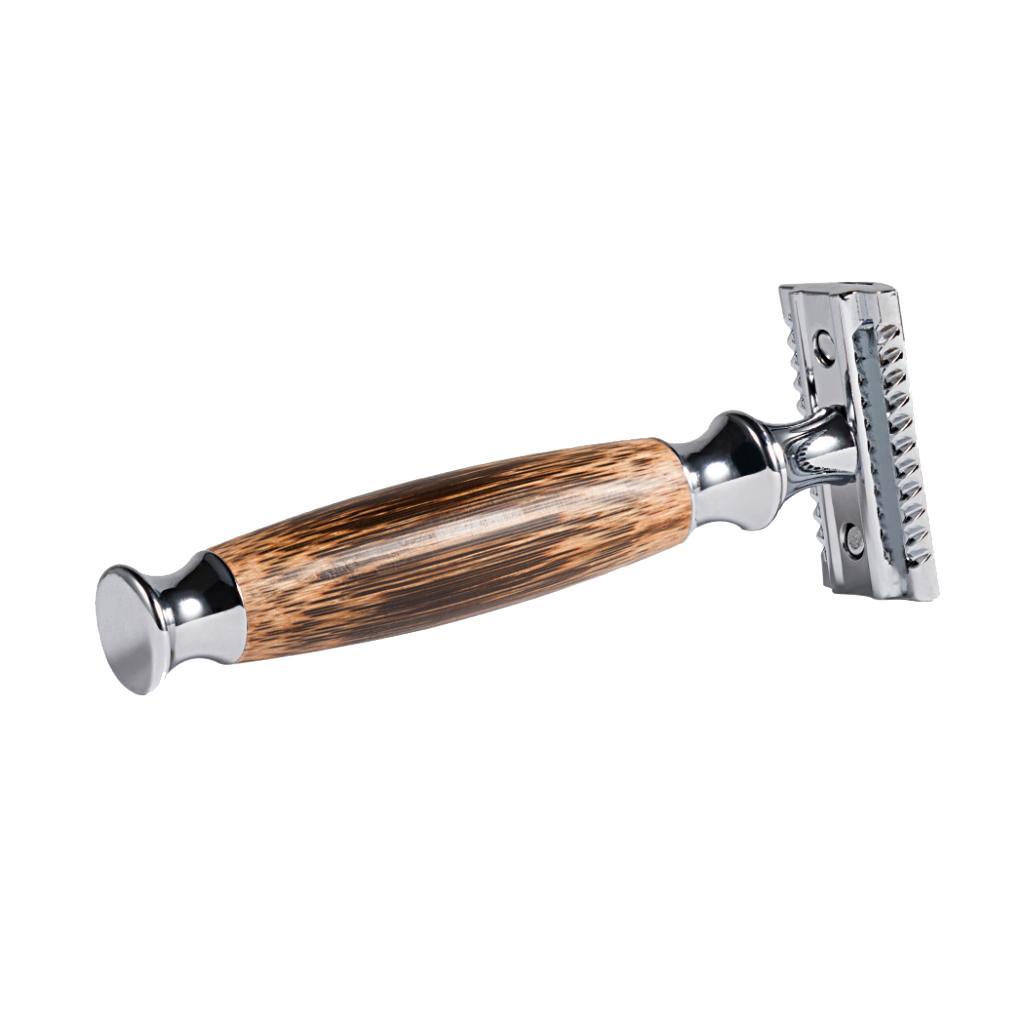 Classic Bamboo Handle Mens Double Edge Shaving Daily Shaving