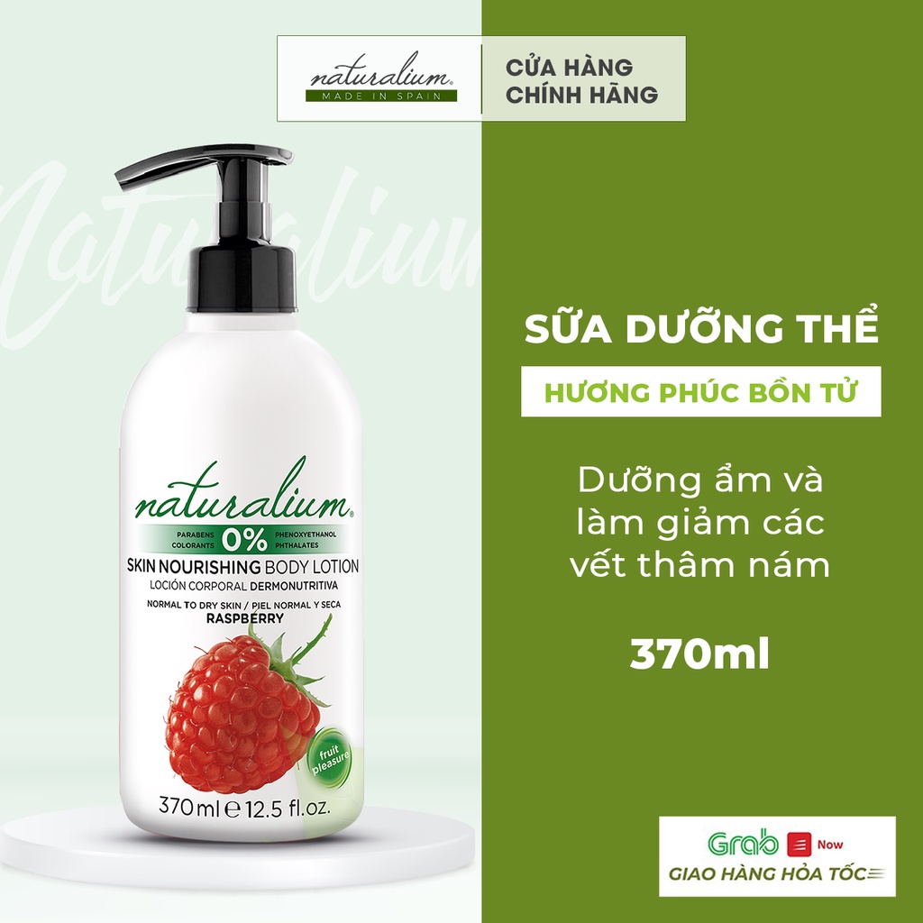 Sữa dưỡng thể NATURALIUM Skin Nourishing Body Lotion hương phúc bồn tử 370ml chống lão hóa da, nuôi dưỡng làn da khỏe mạnh