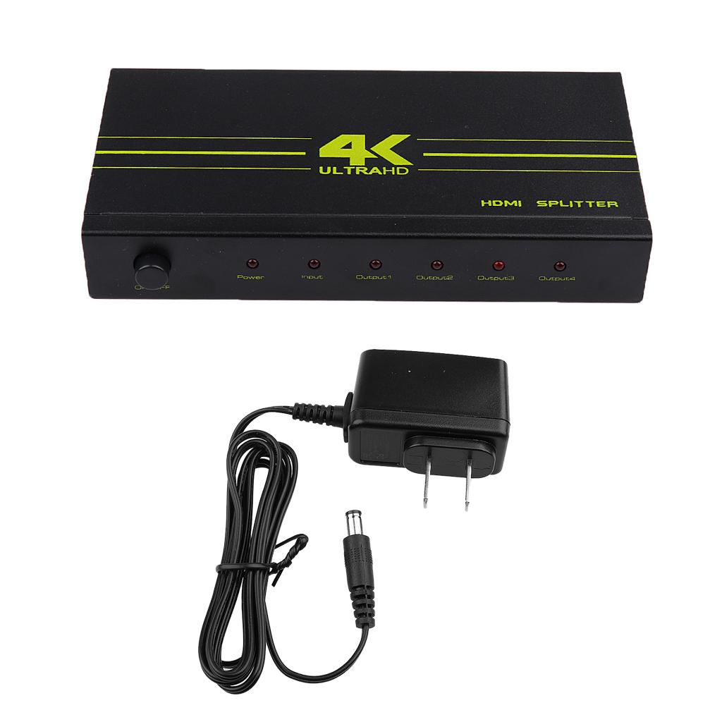 1 in 4 out HDMI Distribution Amplifier Distributor Splitter 3D HD 1080p US