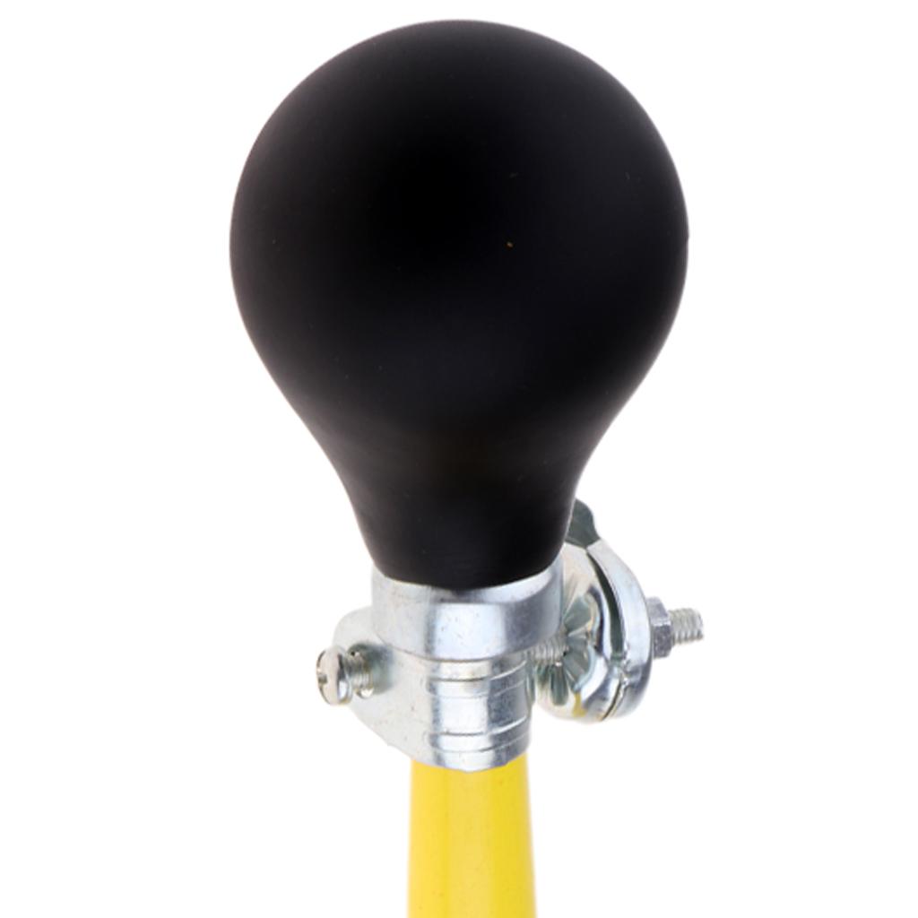 Bike Cycling Air Horn Hooter Bell Straight Horn Squeeze Rubber Bulb Silver