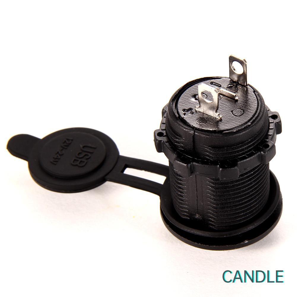 Ổ Cắm Điện Hai Cổng Usb 2.1 Amp Cho Xe Máy