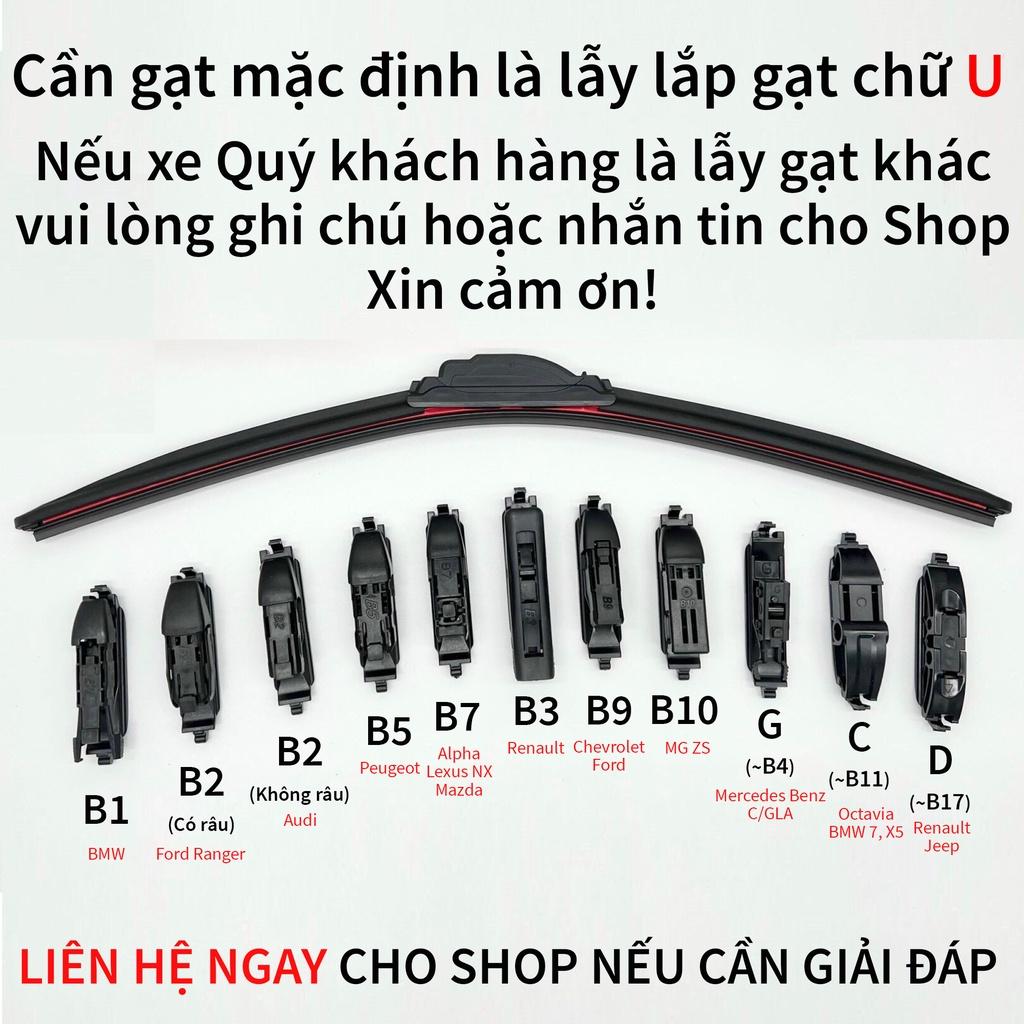 Gạt mưa khung mềm xe Chevrolet Cruze,Spark,Aveo,Corolado,Captiva,Trax,Orlando,Traiblazer thanh chổi cần gạt mưa silicon