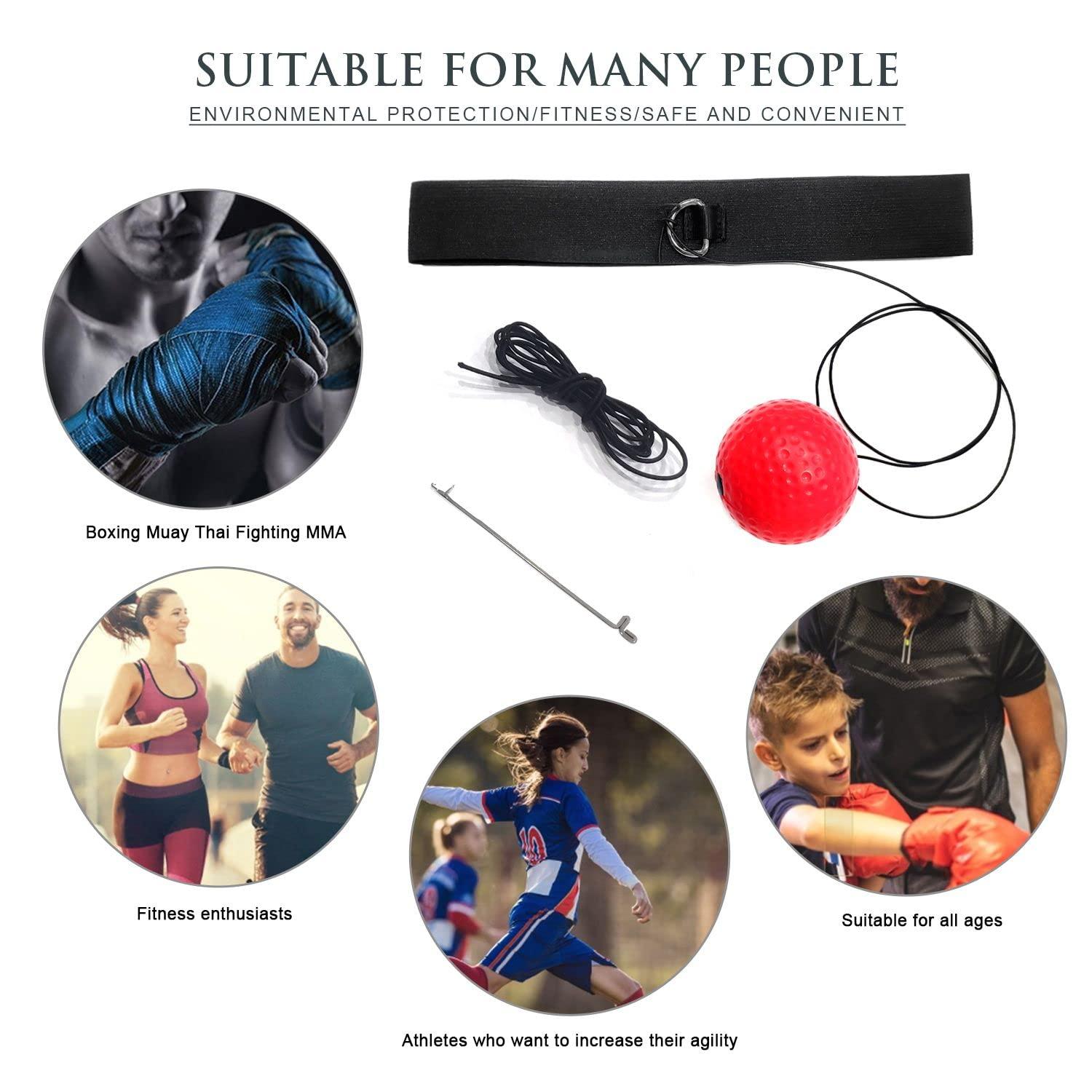 Bóng phản xạ đấm bốc, Bóng tập đấm bốc, Băng đô có thể điều chỉnh