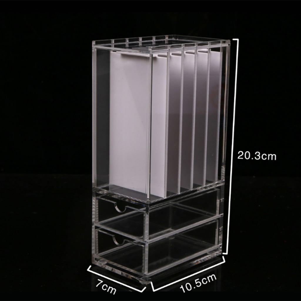 5 False Grafting Eyelashes Display Stand Rack Storage Case w/ 2 Drawers Set