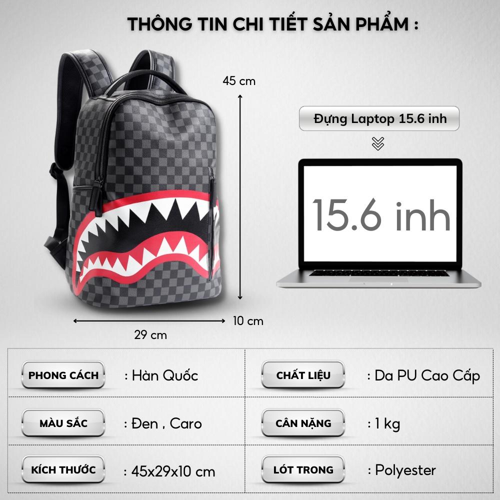 Balo da thời trang nam nữ ,Da PU Cao Cấp,Ba lô đựng Laptop 15.6 inh-Chống thấm nước, Kiểu dáng trẻ trung, cá tính - 