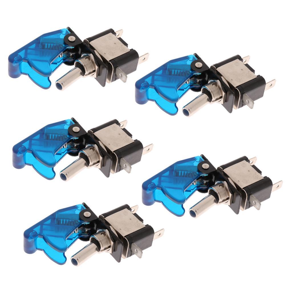 5 Pieces LED Illuminated Toggle Switch with  Boat 12V 20A