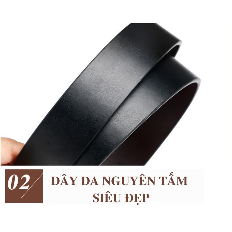Thắt Lưng Nam Khóa Kim, Dây Nịt Nam Da Bò 100% TLG005