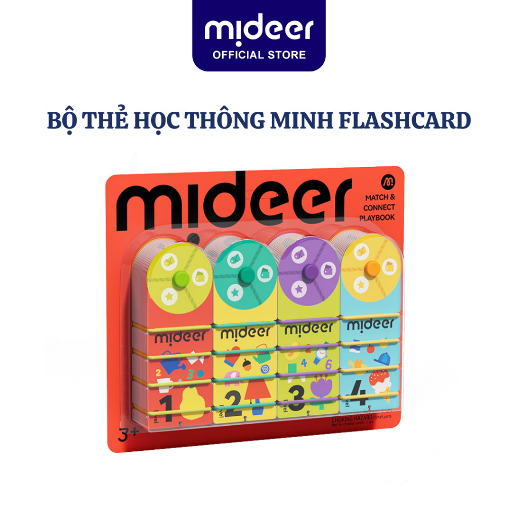 Bộ thẻ học thông minh flashcard Mideer Match &amp; Connect Play book giáo dục sớm cho bé